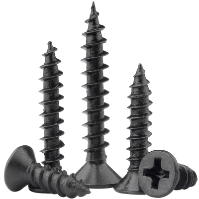 【可开专票】铁黑十字沉头自攻钉