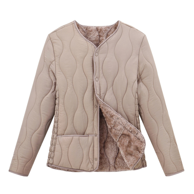 秋冬季羽绒棉服加绒修身短款