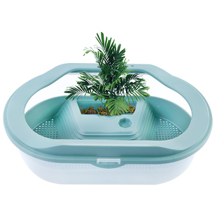 乌龟缸乌龟饲养专用缸家用养龟龟箱生态箱晒台爬台鳄龟巴西别墅小