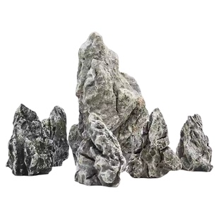 鱼缸青龙石造景石成品天然酸洗青龙石片大小块假山石生态景观石头