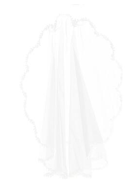 FirstDream原创设计波浪蕾丝花边结婚头饰复古婚礼轻新娘白色头纱