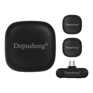 得普声V22无线一拖二领夹麦直播录音抖音收音教学磁吸纽扣AI降噪