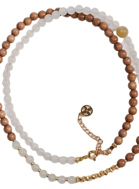 【新中式檀香木和田玉】锁骨链