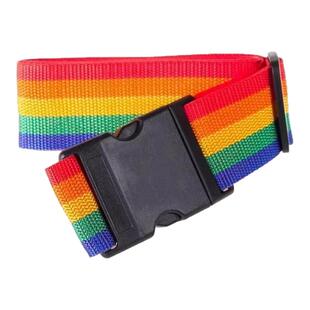 彩虹色旅行箱打包带行李箱捆绑带行李箱固定带长度可调节结实耐用