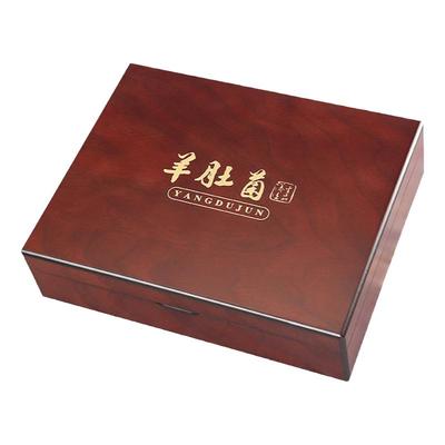 红木纹亚克力内盒羊肚菌礼盒