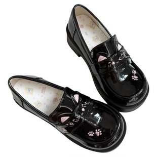 可爱原创厚底增高日常校供高跟圆头日系Jk小皮鞋制服鞋Lolita单鞋