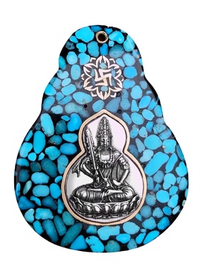 本命佛绿松石纯银吊坠生肖守护神