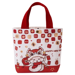 新款百搭大容量伴手礼手提袋帆布包小学生儿童周岁袋子生日礼品袋