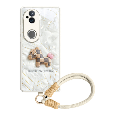 【马上发财】立体毛茸小马手机壳