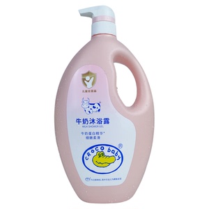 鳄鱼宝宝沐浴露儿童牛奶沐浴乳BB用洗澡液维E果酸百花香体亲肤1kg