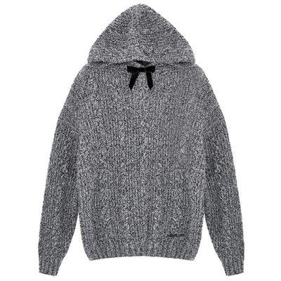 【SALE】【SHUSHUTONG】蕾虎气质通勤风连帽针织卫衣上衣女士