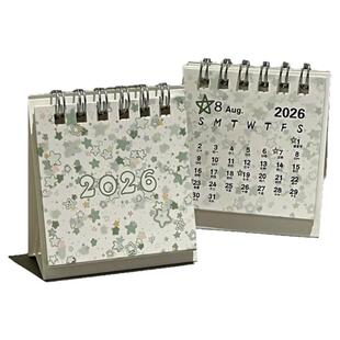 2026年浪漫星星小台历新款ins女生小众小学初中ins高颜值可爱学生迷你桌面日历摆饰少女心小清新学生用