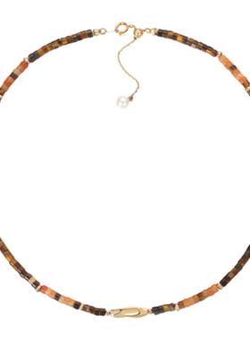 天然虎眼石财运串珠多巴胺项链