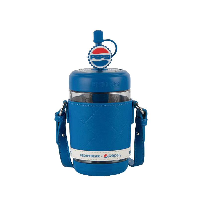 杯具熊百事冷萃杯儿童吸管水杯小学生夏季便携塑料水壶成人水杯子