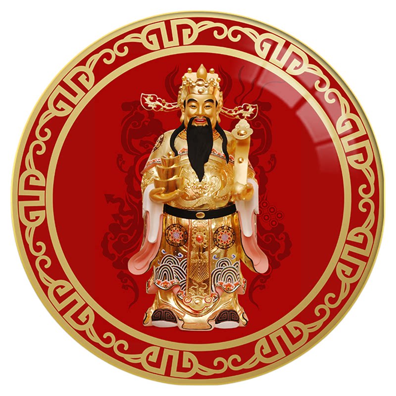 财神爷挂画五路财神画像