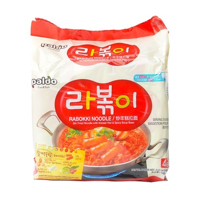 韩国进口八道辣炒年糕味拉面