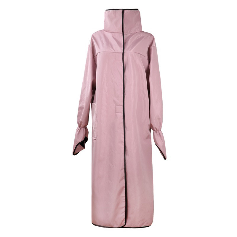 电动车挡风衣冬季加绒加厚防水防寒摩托车防风衣御寒锁温前后两用