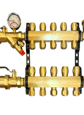 全铜地暖分水器大流量分水器