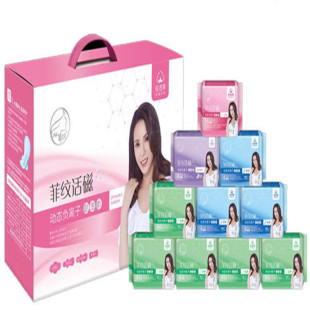 菲纹活磁负离子绯闻卫生巾女组合装 非文卫生巾女礼盒装超薄