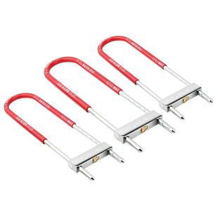 玻璃门锁双开门插锁摩托车电动车锁加长U型锁店铺防盗锁拉手锁