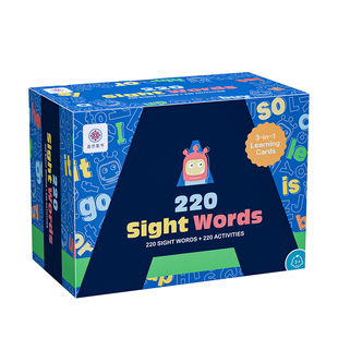 盖世童书220高频词英语单词卡小学生英文认知卡片儿童点读闪卡