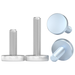 M3M4M5M6滚花不锈钢304平头手拧螺丝滚花大圆头螺栓手紧调节螺钉