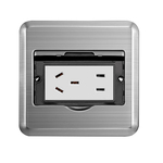 国际电工地插隐形插座不锈钢防水五孔十孔网络地面隐藏嵌入式家用