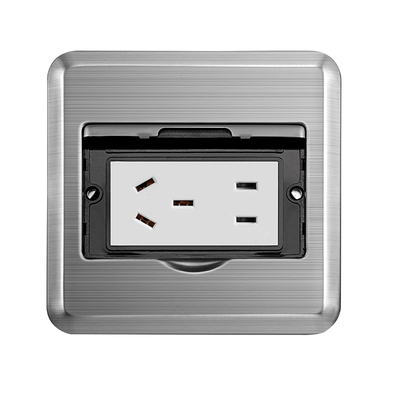 国际电工地插隐形不锈钢防水五孔