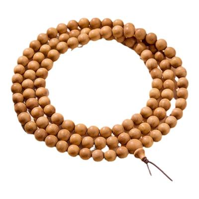 天然印度迈索尔老山檀香手串原木料收藏级佛珠檀木女款男士手链