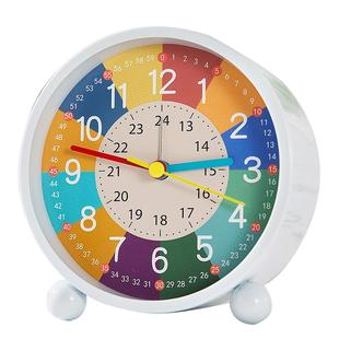 静音闹钟表早教儿童男孩小学生用专用起床神器学习自律时钟摆台式