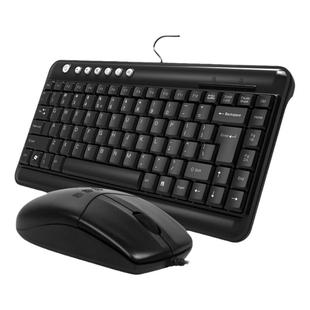 双飞燕有线键盘笔记本电脑台式机USB键盘鼠标套装便携多媒体KL-5