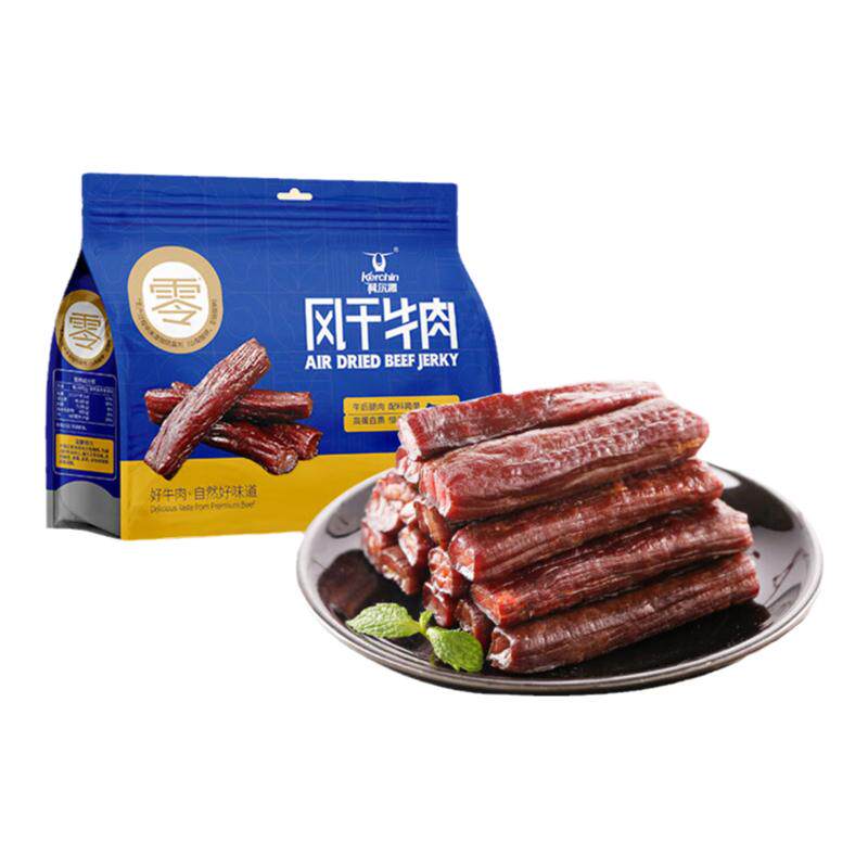 包邮 科尔沁 休闲肉脯零食 内蒙古特产 风干牛肉干原味400g营养