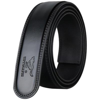 七匹狼不带扣头纯带身皮带真皮