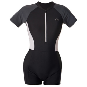 李宁遮肉显瘦保守泳衣