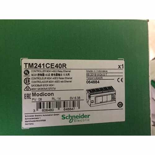 议价全新施耐德可编程控制器 PLC TM241CE40R 带网口 40点输入/输