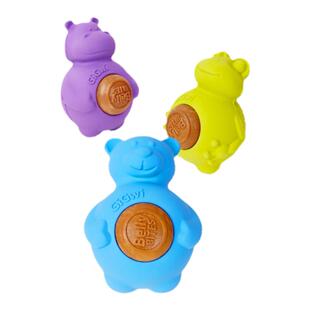 QZee贵为可替换丰荣小熊磨牙饼洁牙健齿漏食狗玩具小中大型犬耐咬