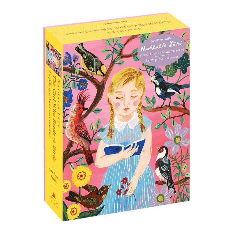 给小鸟读书的女孩 500片拼图 英文原版 Nathalie Lété the Girl Who Reads to Birds 500-Piece Puzzle 英文版 进口英语书籍