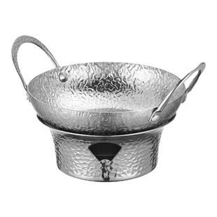 304不锈钢泰式火锅干锅锅具商用酒精炉小火锅泰式冬阴功海鲜锅具