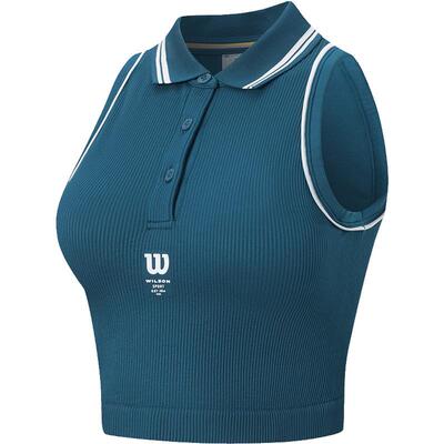 Wilson女士半开襟POLO领网球背心