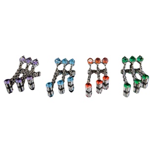 F-136钛合金锆石流苏镶钻挂坠链条内螺纹耳骨钉flat养耳穿刺饰品