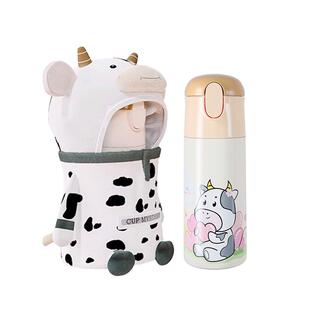 【清仓】卡通可爱学生女生毛绒杯套弹盖不锈钢儿童保温杯