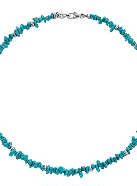 KREAM 原创不规则绿松石串珠项链男嘻哈女欧美潮流毛衣锁骨链情侣