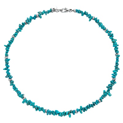 KREAM 原创不规则绿松石串珠项链男嘻哈女欧美潮流毛衣锁骨链情侣