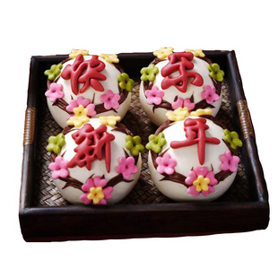 马年花馍饽饽春节过年送礼品盒箱供摆上贡品生肖福马新年快乐馒头