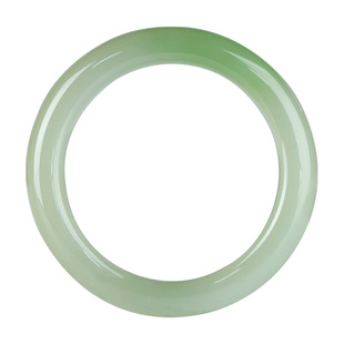 玉说和田玉翠青手镯女款玉镯子圆满富贵玉石手饰附证书内径约56mm