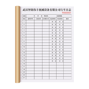 【驾驶员行车日志】易燃易爆有毒有害货物运输车辆登记本出车清单