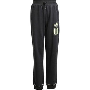 Adidas阿迪达斯三叶草大童裤子新款男女童针织休闲卫裤运动长裤