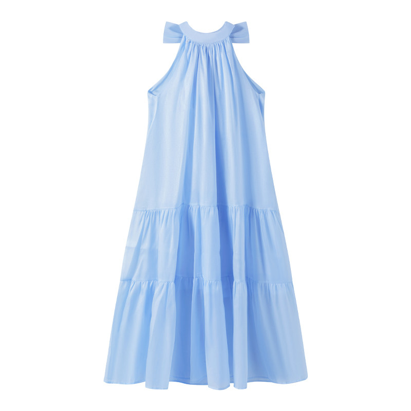 三亚度假连衣裙绝美吊带海边粉色沙滩裙海岛裙绝美穿搭ootd2025款