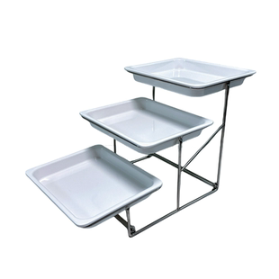 自助餐水果盘欧式双层三层点心架面包蛋糕托盘凉菜熟食展示架