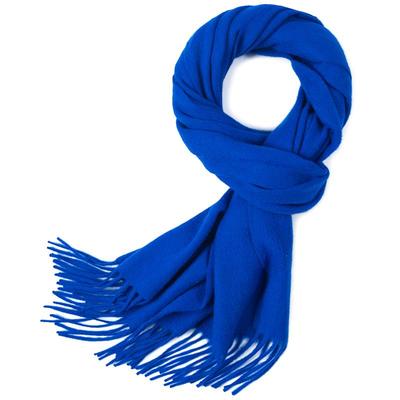 克莱因蓝围巾百搭冬季